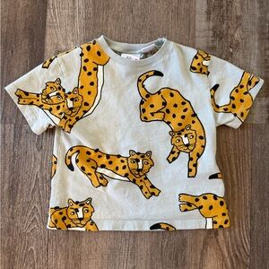 Zara Leopard Print Shirt - Yellow and White